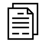 Sketch of two documents with lines representing text